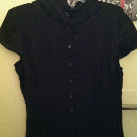 Banana Republic Tops - Button down ruffled collar Banana Republic Shirt