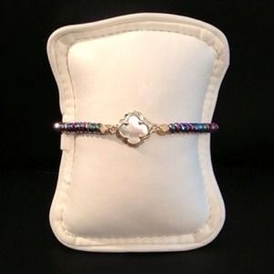 Clover Connector w/Swarovski Beads Bracelet