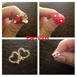 4 different earrings