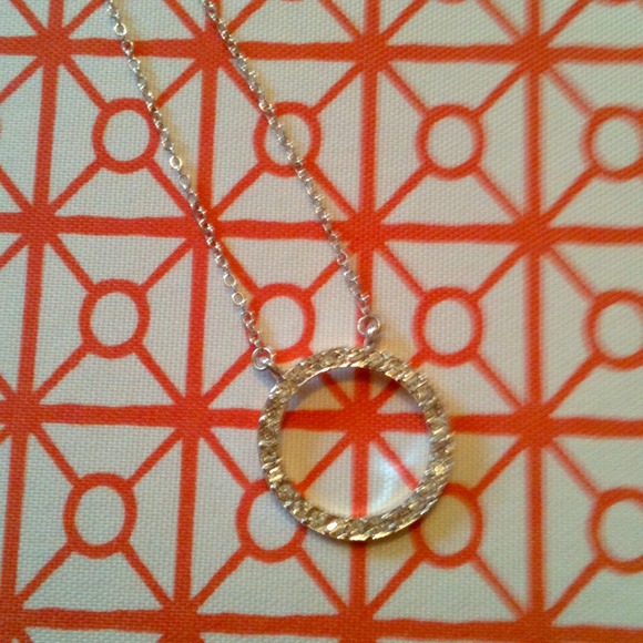 Circle crystal necklace