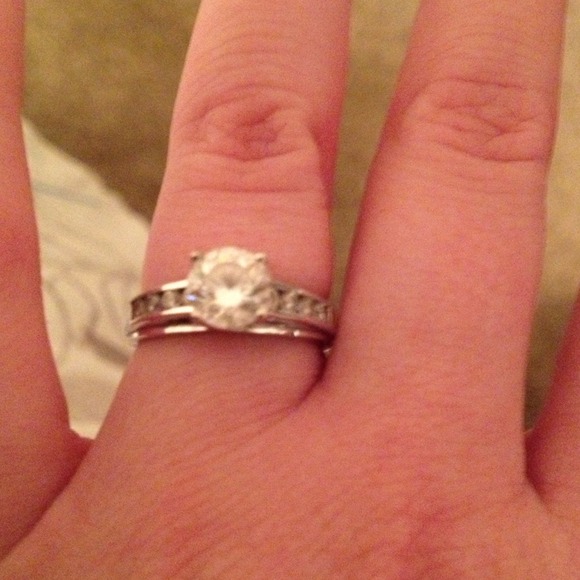 5.5 cz engagement ring real gold