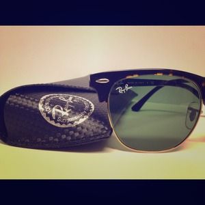 Rayban clubmaster tortoise/arista frame green lens