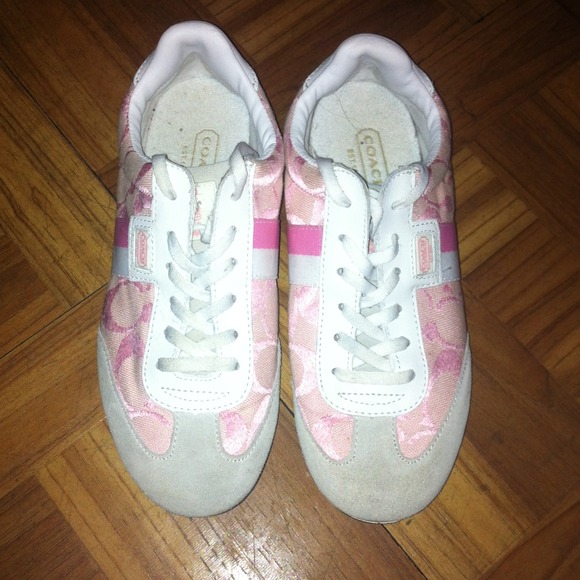 Pink coach shoes
