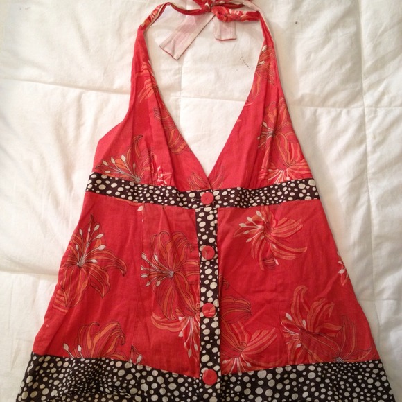🚫🚫🚫SOLD🚫🚫Nordstrom Halter orange/brown/white
