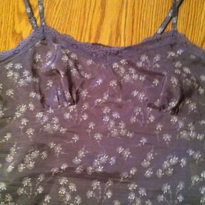 Thin strap silky top