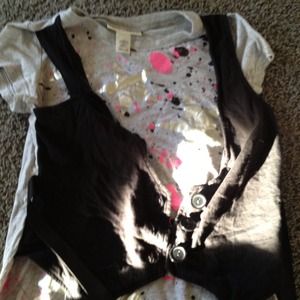 Size medium female shirt with vest
