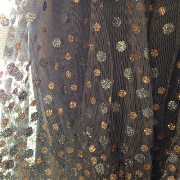Vintage silver gold glitter bubble skirt XS / S - Picture 3 of 4