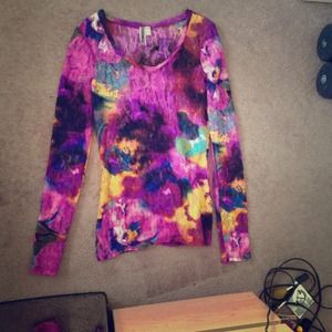 Long sleeve lace BKE top