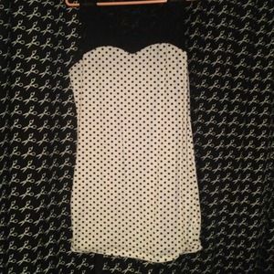 Body contour polkadot dress