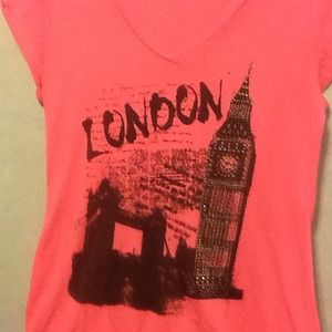 London Bedazzled Shirt Hot Pink