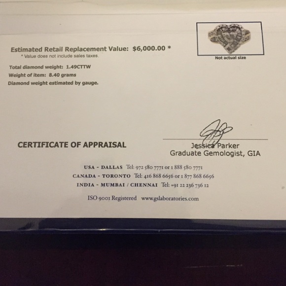 A. Napadol Designer 18K Gold Heart Diamond Ring - Picture 4 of 4