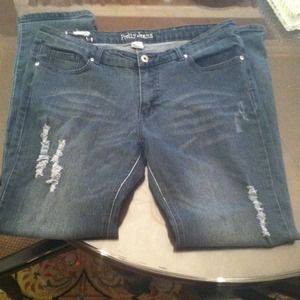 Great pair of distressed jeans.  Stretch.