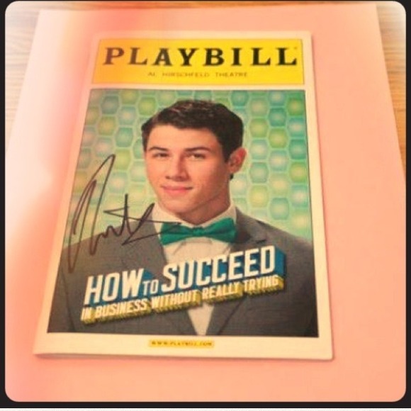 Nick Jonas Signed Playbill