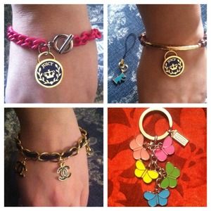 Bundle- 3 bracelets and two keychains - Juicy CC