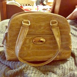 Liz Claiborne taupe hand bag