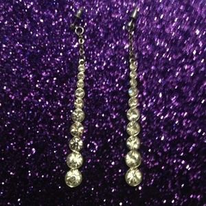 Post back gem earrings