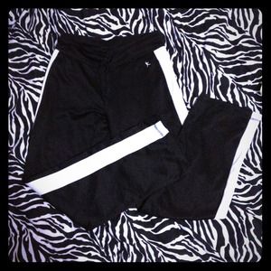 Black with white striping runners pants
