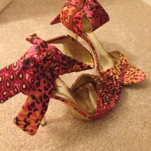 Animal print high heels