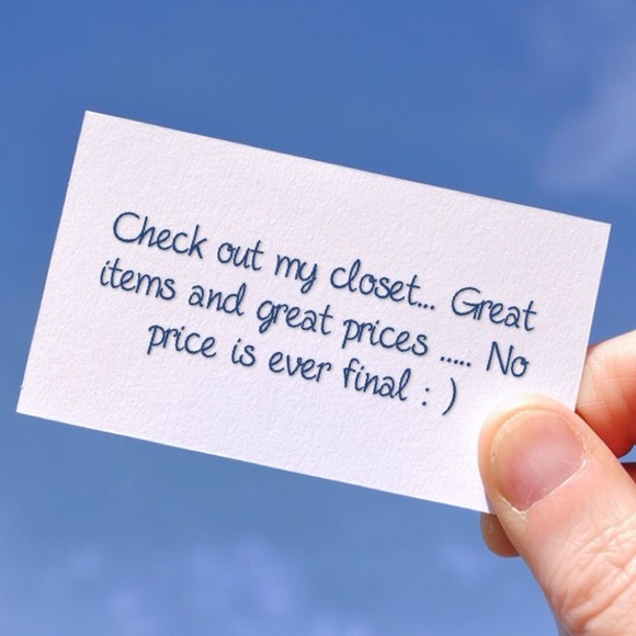Visit my closet for great deals....