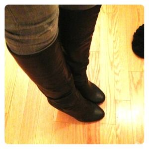 Black high heel boots