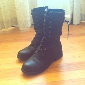 Lace Up Combat Inspired Boots