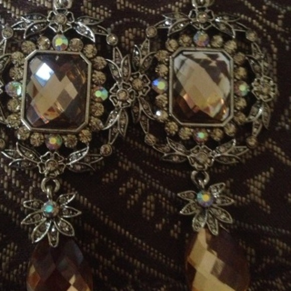 Bronzed vintage earrings.