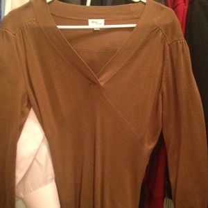 Brown mid length sleeve shirt