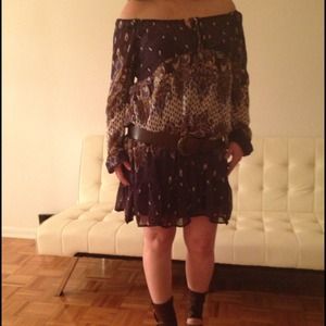 Dress purple & brown