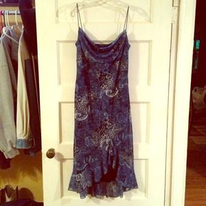 Blue paisley dress
