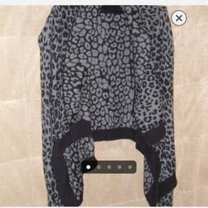 Express Drape front leopard print cardigan