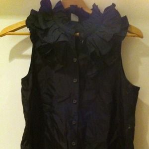 J crew sleeveless silky blouse