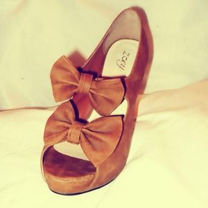 💋light brown bow high heel