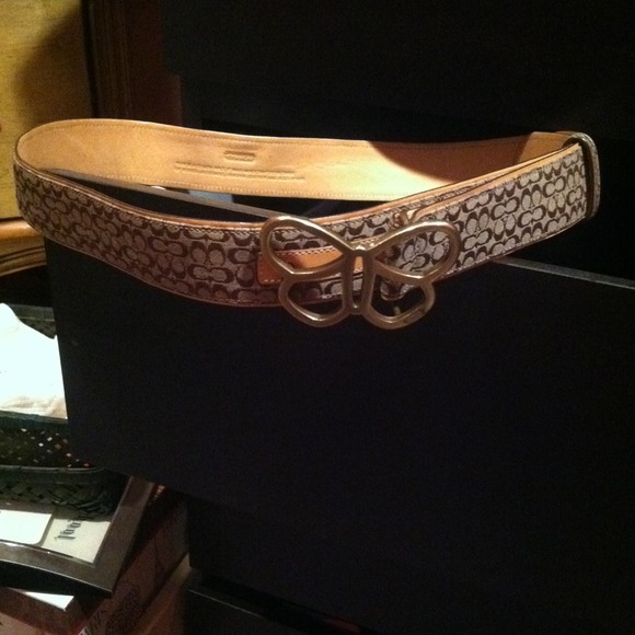 Authentic monogram coach butterfly belt