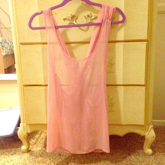 ⛔Sold⛔Sheer baby pink top