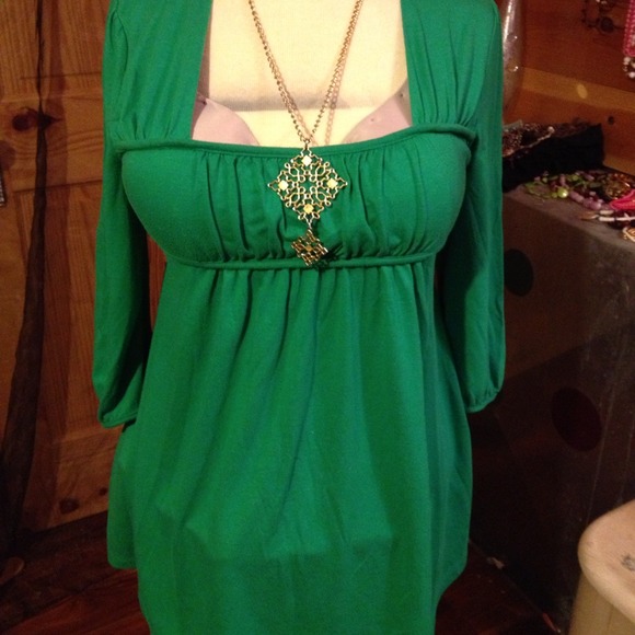 Green blouse