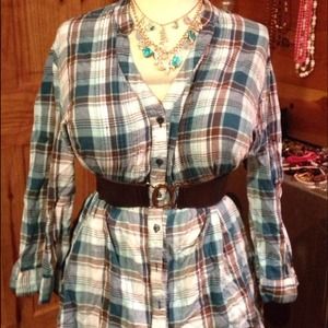 🚫Sold🚫Plaid blouse
