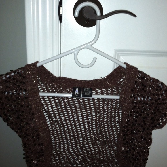 Knit glitter cover up