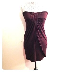 Brown dress- strapless sweetheart neck