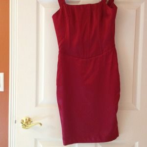 Guess by Marciano red silk corset dress