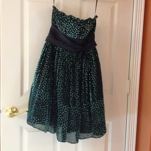Betsey Johnson navy and green dress