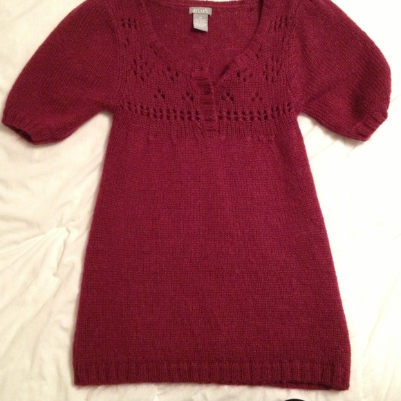 Maroon sweater "dress"