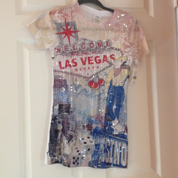 Las Vegas sequined tshirt