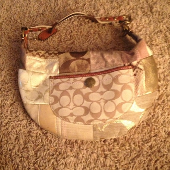 Coach shoulder bag , patch work style!