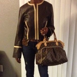 ✋SOLD - Leather Moto Jacket