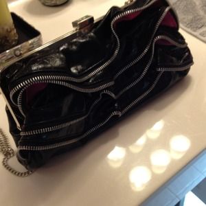 Candies purse black with punk and zipper accents