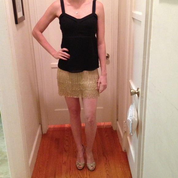 ❌Sold in bundle❌OMO Norma Kamali fringe shorts - Picture 2 of 4