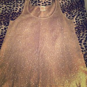 Blush/silver sequin sweater tunic