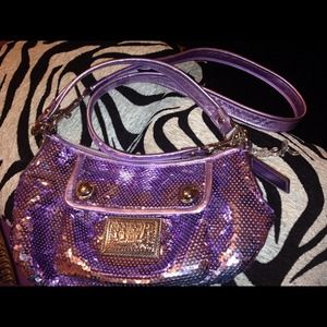 Coach Poppy Sequin Bag (Lilac/Silver)
