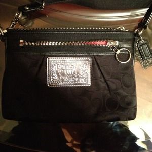 Real black coach cross body