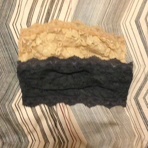 Grey and tan bandues